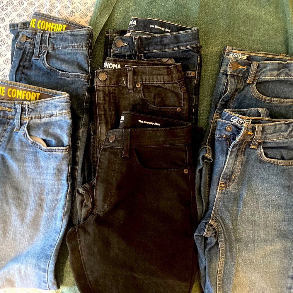 LOT OF 7 PAIRS  of boys jeans